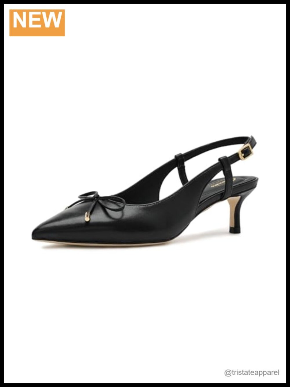 Slingback Pointed Toe Stiletto Heel Party Pump with Bow